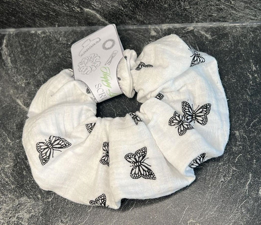 XXL Schrunchie Lulu / XXL Haargummi Lulu /Baumwolle Haargummi weiß